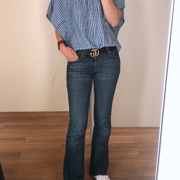 beachlunch lounge Blue White Stripe batwing sleeve women top xs - Picture 8 of 8